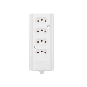 TOMADA EXTENSÃO 4T 2P BRANCO 20A