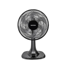 Ventisol Ventilador de Mesa Oscilante, Turbo 6 Pás Premium, Preto, 30cm, 127V